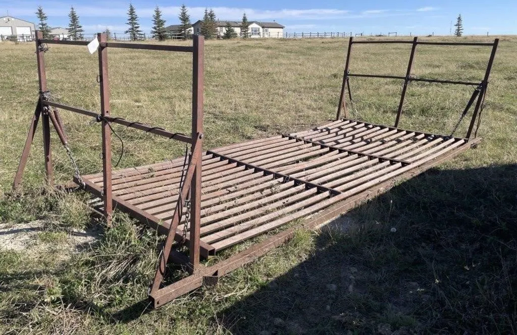 Pipe Cattle Guard Crossing W/ Springs