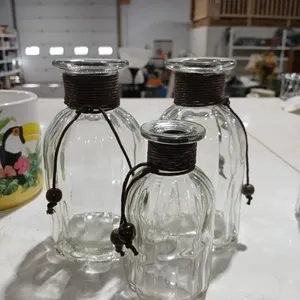 3 glass Accent bottles