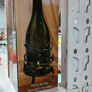 2 Wine bottle Tea-light holders