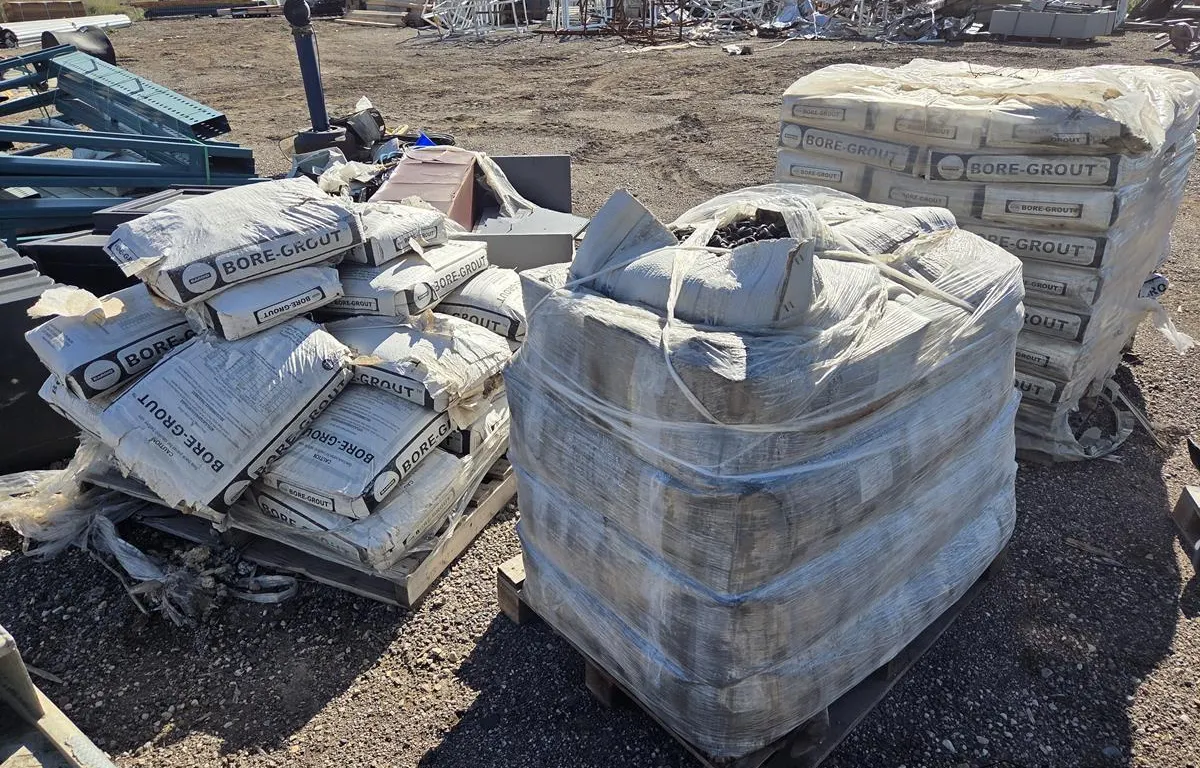 (2) Pallets of Bore Grout & (1) Pallet of Plastic Caps
UNRESERVED