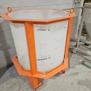 Plastic 30 cubic ft Conical Bottom Hopper Tank w/ Steel Stand
 UNRESERVED