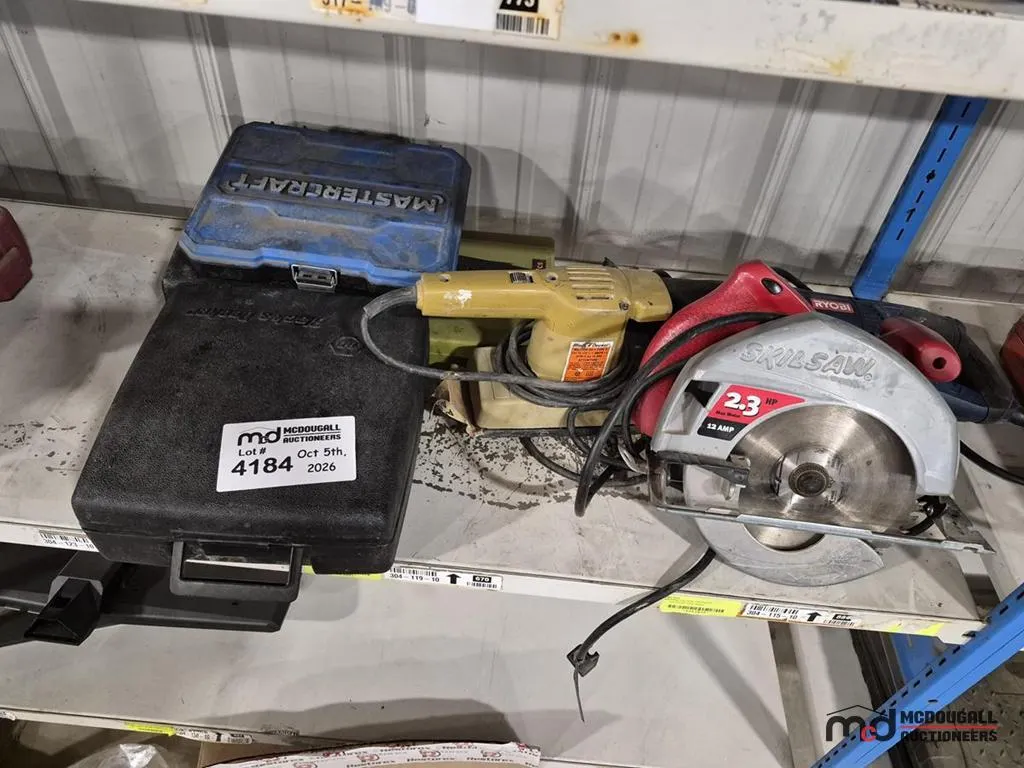 Assorted Corded Power Tools and Drill Bits
UNRESERVED