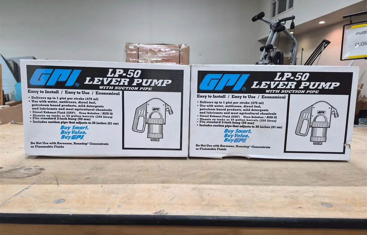 (2) GPI LP-50 Lever Pumps
UNRESERVED