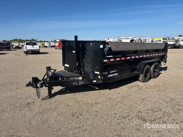 2026 Sure-Trac St8216TLDD-B-140 16 ft T/A Dump Utility Trailer