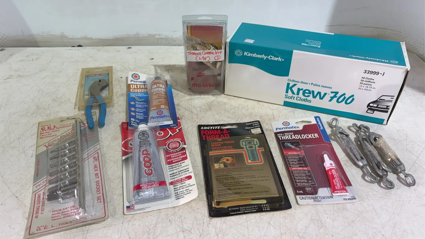 Threadlocker, Sockets & Hex Bit Socket Set