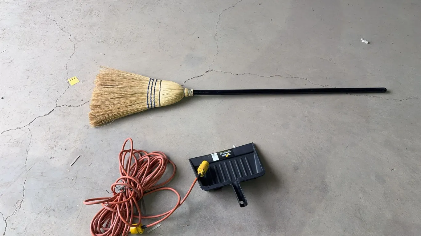 Broom & Extension Cord