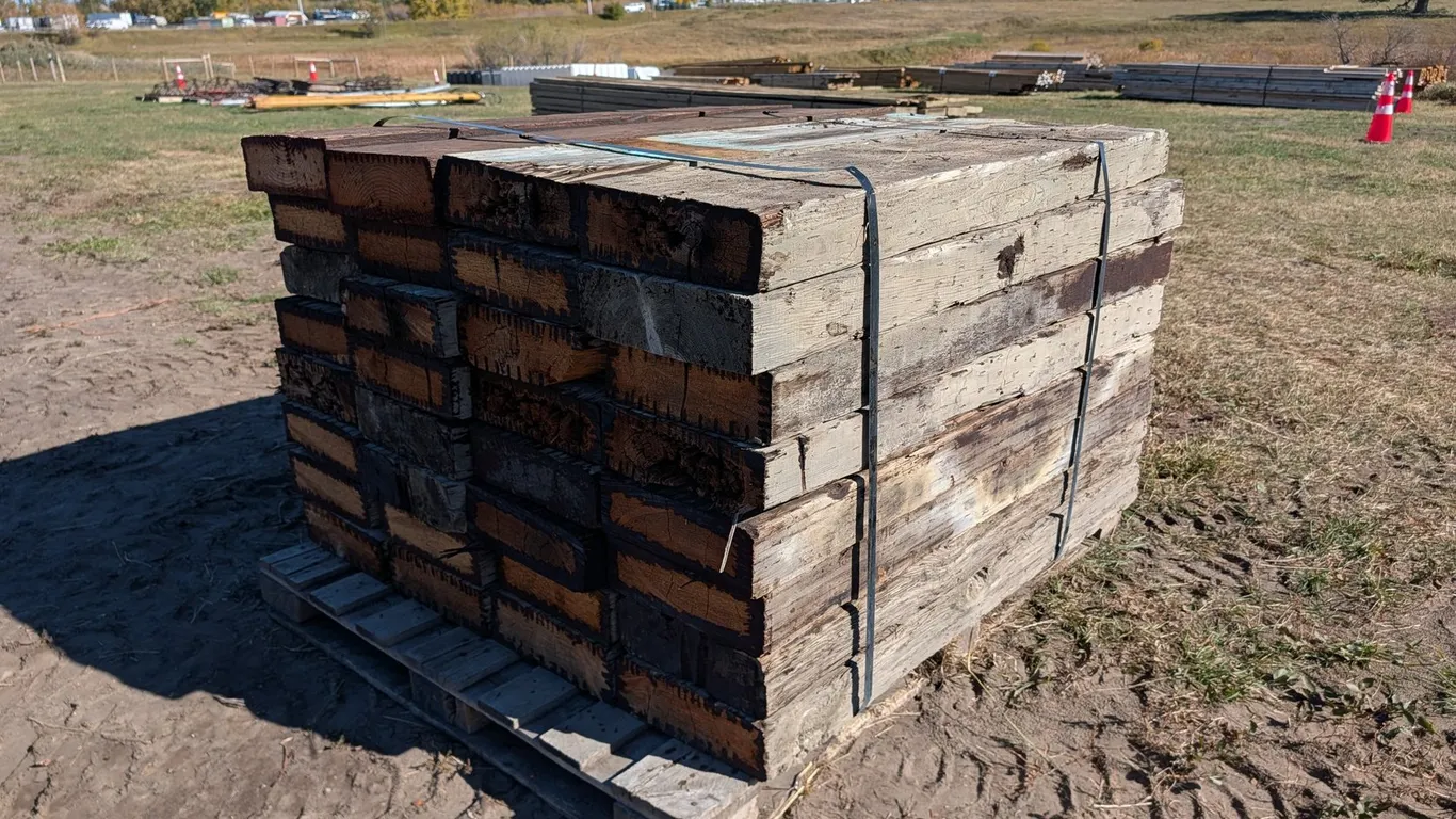 (32) 3" x 12" x 4' Black Treated Lumber