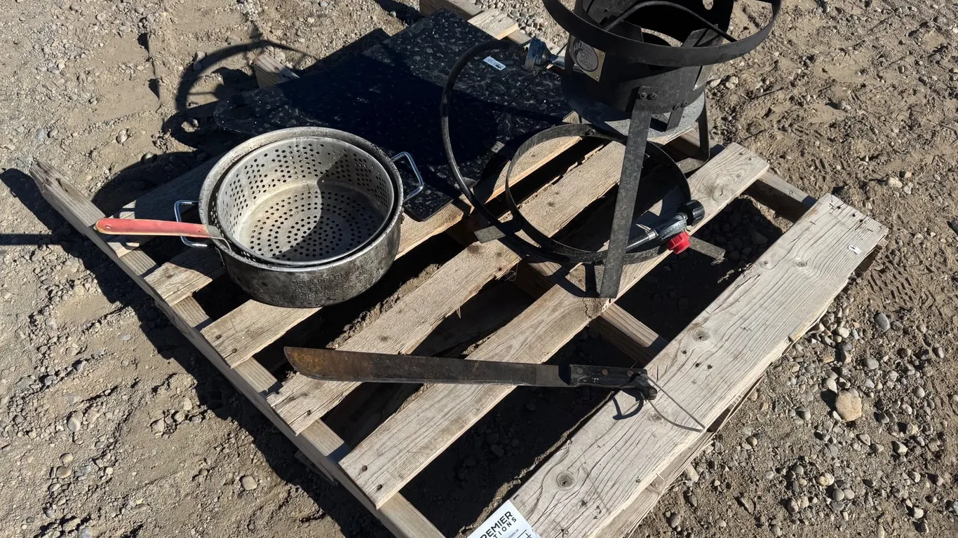 Outdoor Propane Gas Burner w/ Camping Supplies