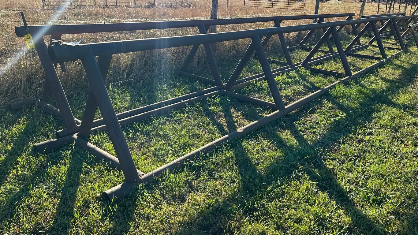 PAIR OF 36FT X 36" H STEEL PIPE RACKS