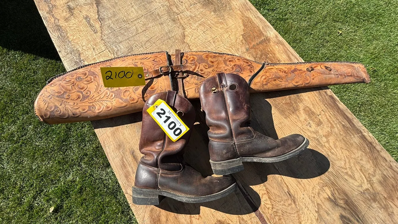 GUN SCABBARD & SIERRA RIDING BOOTS