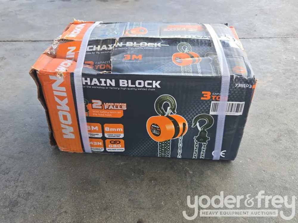 Unused Wokin 3 Ton Chain Hoist