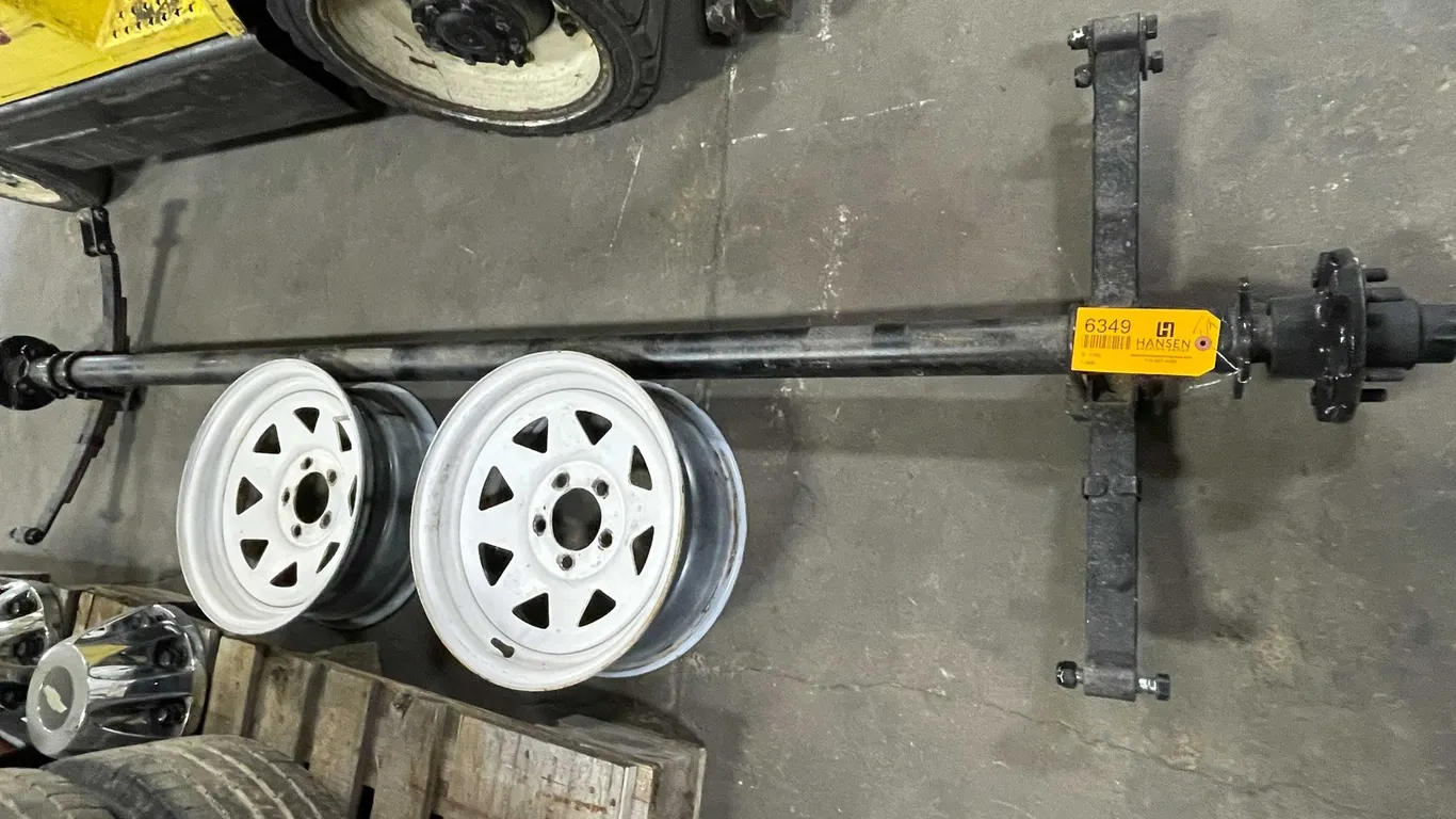 3,000 lb. Trailer Axle with 15" Rims (Wall F)