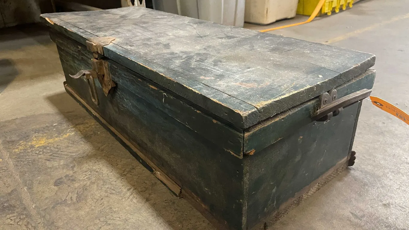 Wood Toolbox and Vintage Tools (PR6)