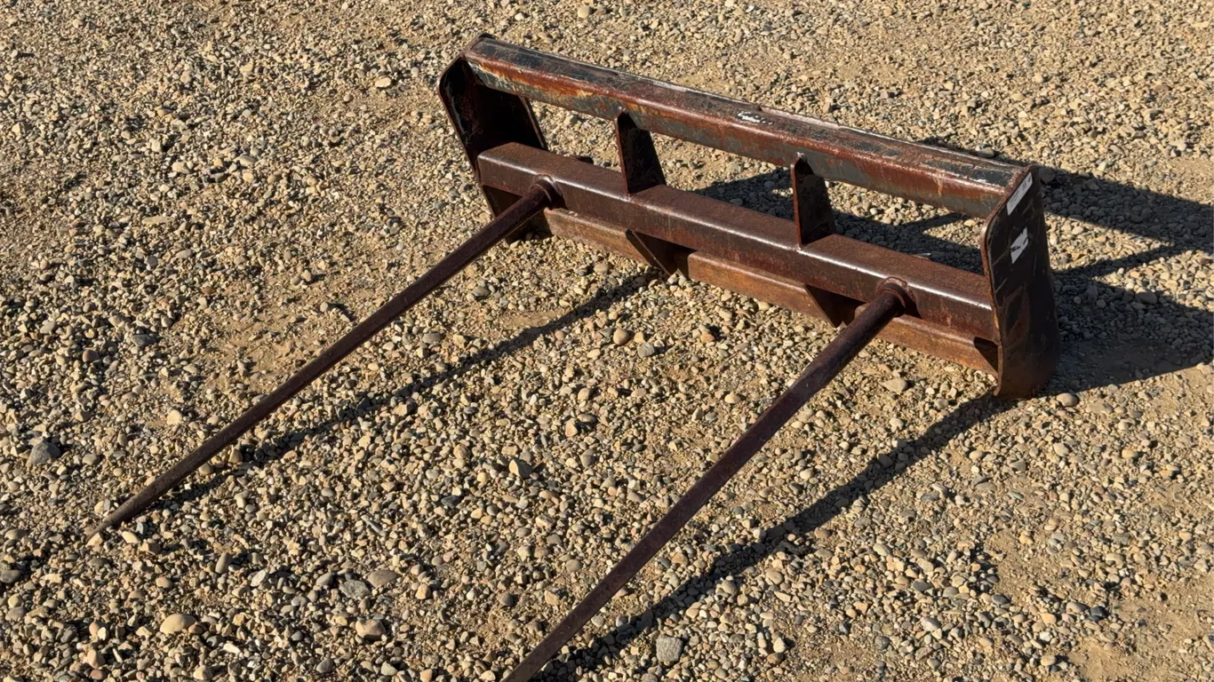 4 FT. Skid Steer Dual Bale Spear Attachment