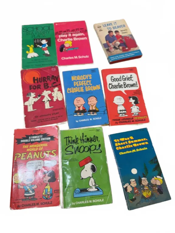 9 Peanuts Books by Charles M. Schulz Assorted Editions