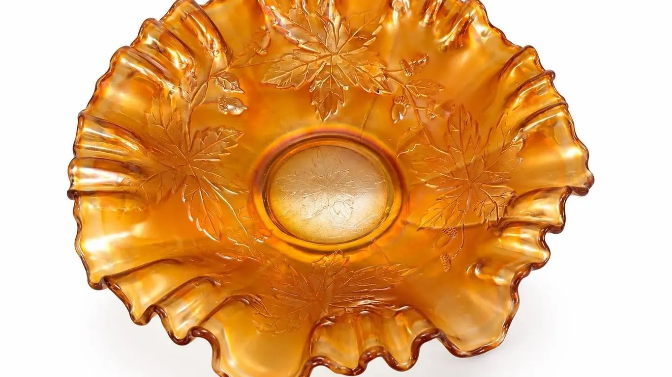 Four Assorted Patterned Glass Bowls and Compote