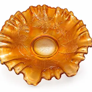 Four Assorted Patterned Glass Bowls and Compote