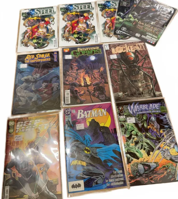 Comics Lot: Steel #10, Red Sonja, Pathfinder, Batman, Warblade, DC and More