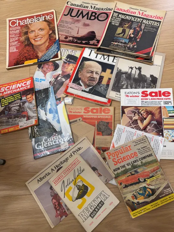 15 Vintage Canadian and American Magazines, 1960s-1970s, Includes Time, Science