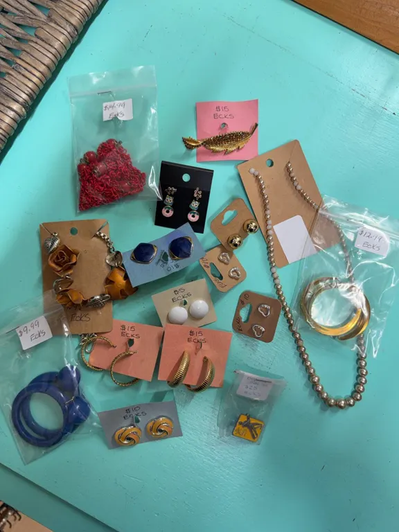 Costume Jewelry Lot Earrings Necklaces Bracelets and Brooches