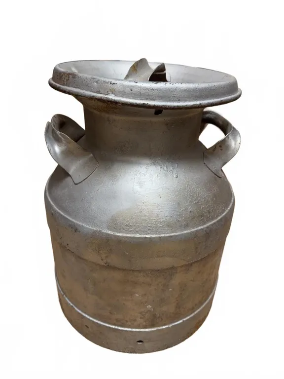 Metal Milk Can With Handles and Lid