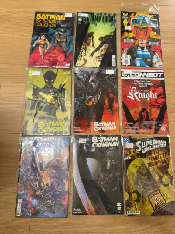 9 DC Comics Batman, Catwoman, Swamp Thing, Superman & More Assorted Issues