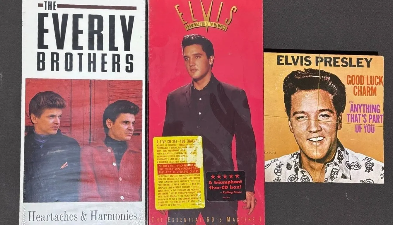 Everly Brothers Heartaches & Harmonies 4-CD Set, Elvis 60s Masters, 6 Elvis Mini Records