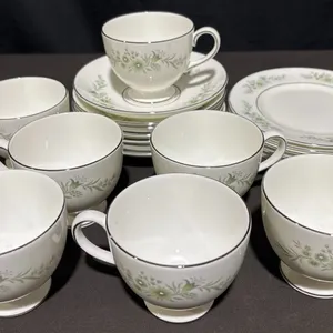 Noritake Magnolia 5632 China Set, 7 Cups, 7 Saucers, 7 Dessert Plates, Japan