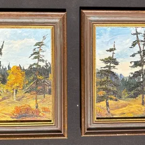 Signed Ivy Roberts Original Landscape Paintings on Board