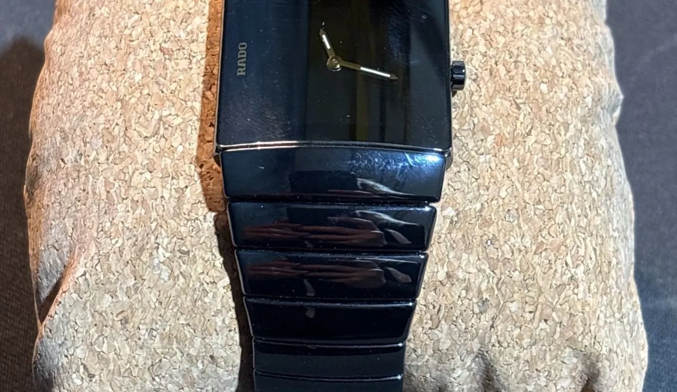 Rado High-Tech Ceramic Black Watch with Bracelet, Warranty Card, and Extra Links