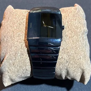 Rado High-Tech Ceramic Black Watch with Bracelet, Warranty Card, and Extra Links