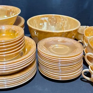 Fire-King Laurel Pattern Milk Glass Dinnerware Set, 62 Pieces