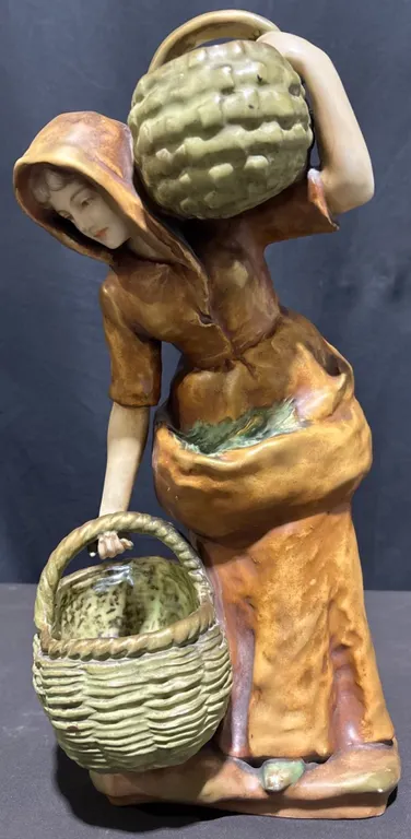 Austria Amphora Pottery Figure of Girl with Hood