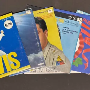 6 Elvis Presley Not Sealed LP Records: G.I. Blues, Flaming Star, Christmas, More