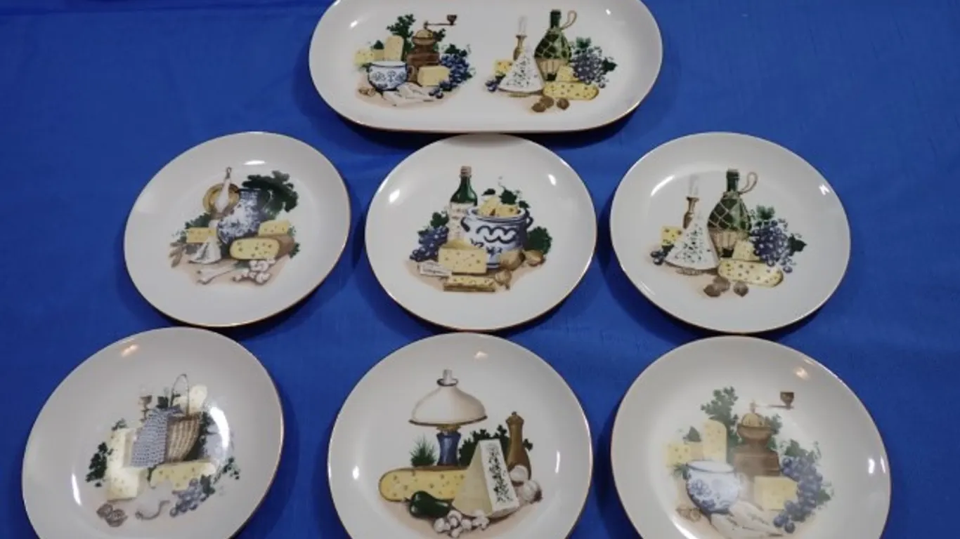 Kahla Porcelain Cheese & Wine Plates