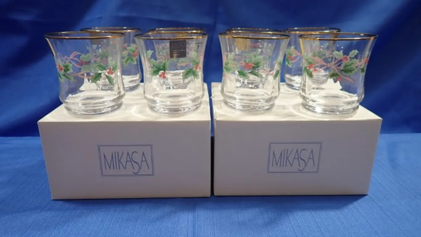 Mikasa Festive Holiday Whiskey Glasses