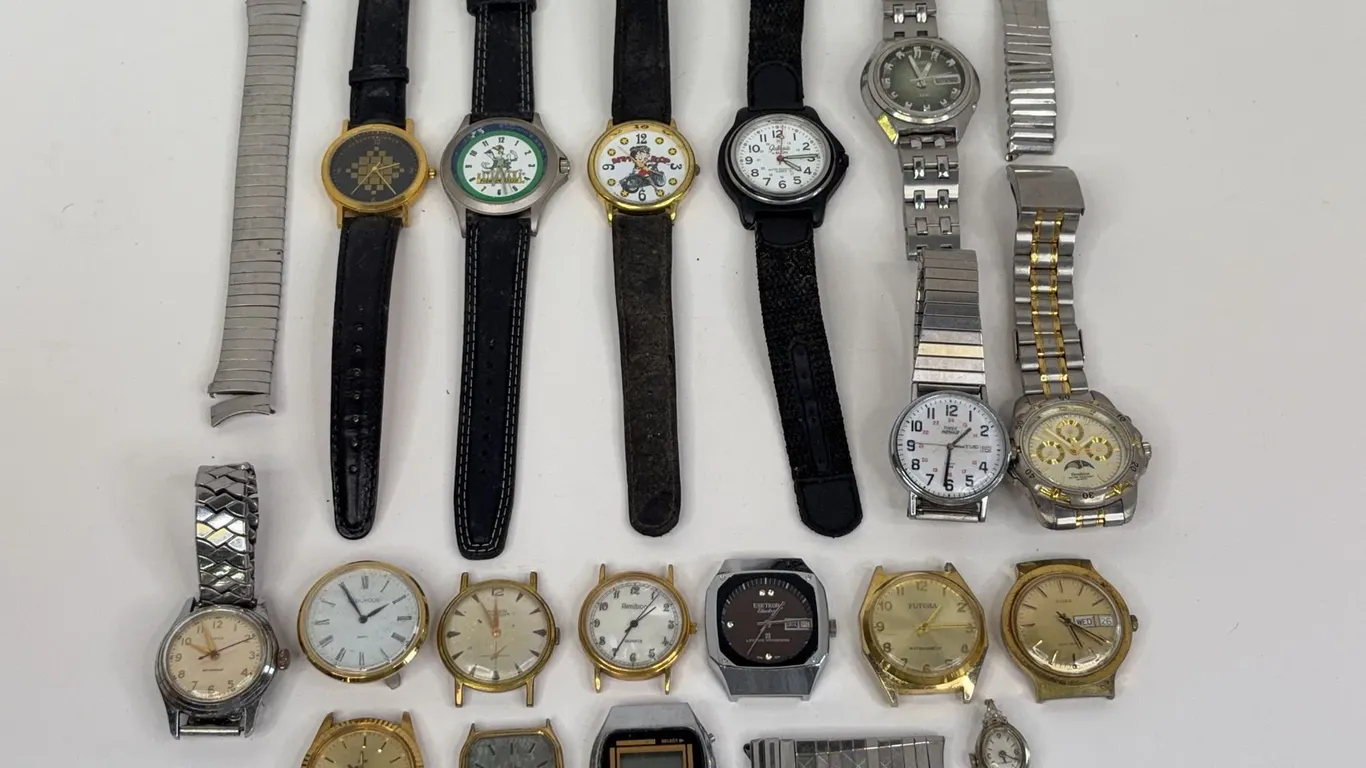 Assorted Wristwatch Collection Including Seiko, Timex, Armitron, and Gruen