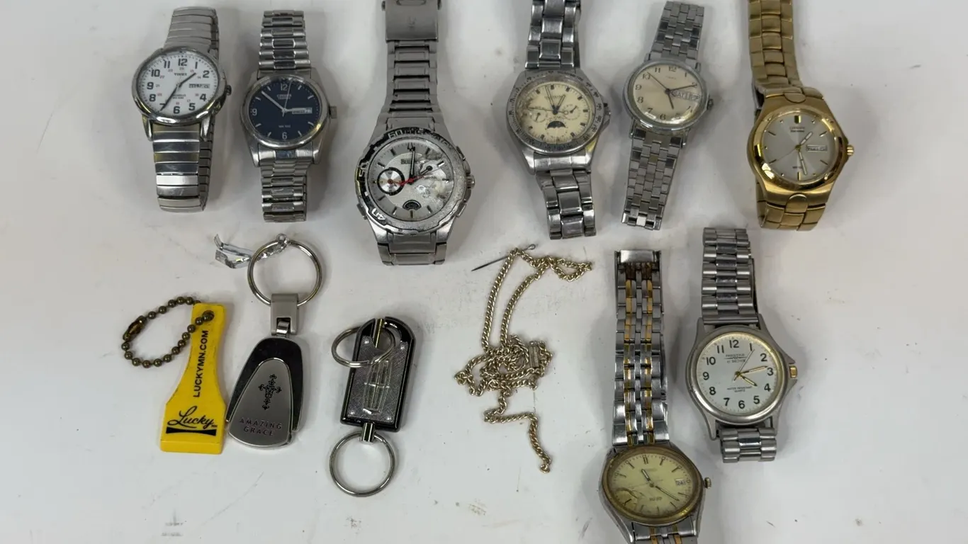 Assorted Wristwatch Lot Bulova Citizen Seiko Timex Waltham