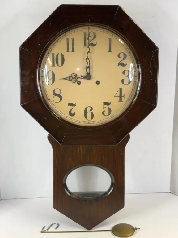 Trend Clocks by Sligh Octagonal Schoolhouse Regulator Wall Clock