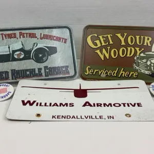 Novelty Booster License Plates and Campaign Pinback Buttons Lot