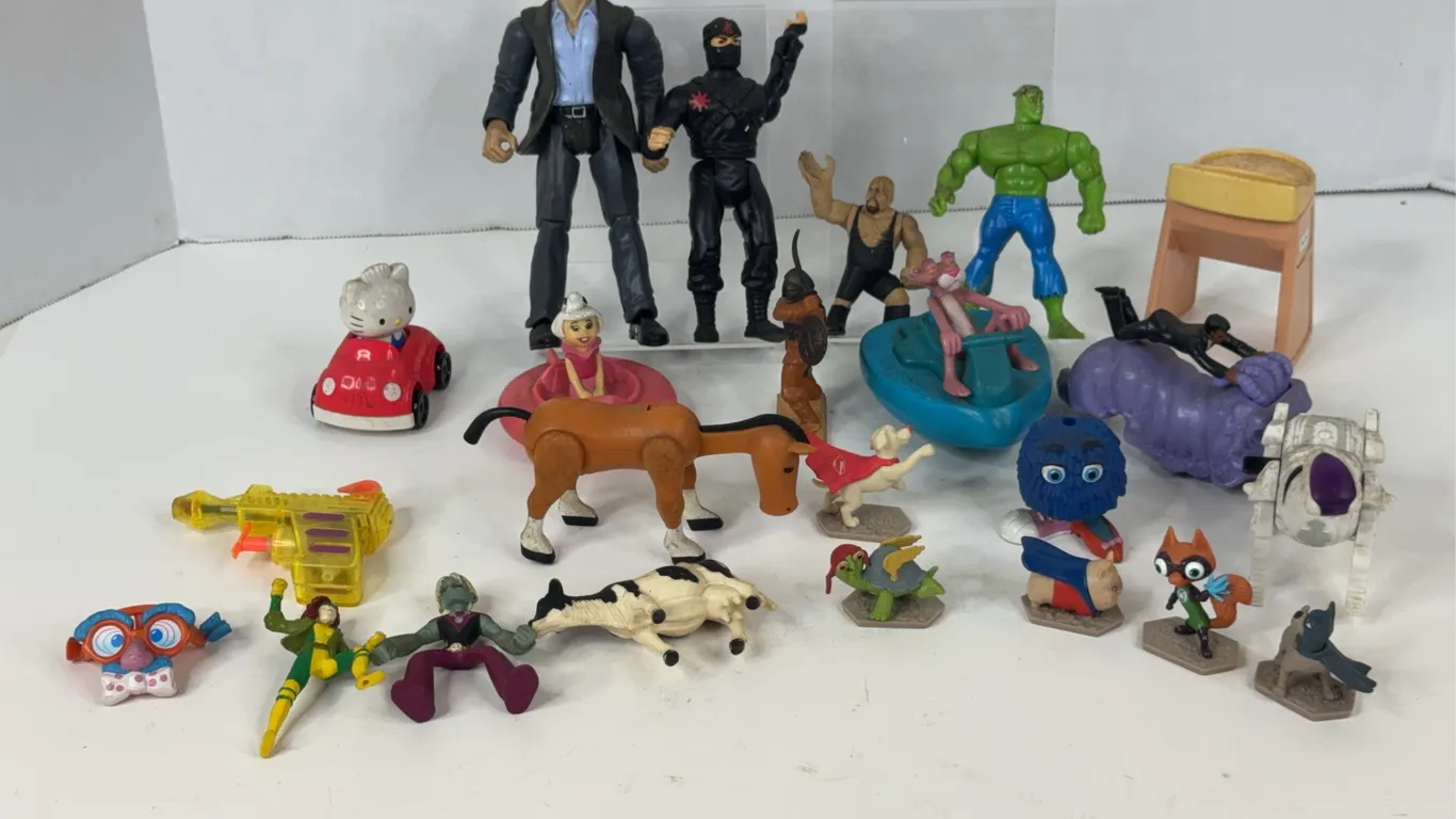 Assorted Pop Culture Action Figures and Character Toys Lot