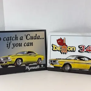 Plymouth Barracuda and Dodge Demon 340 Metal Advertising Signs