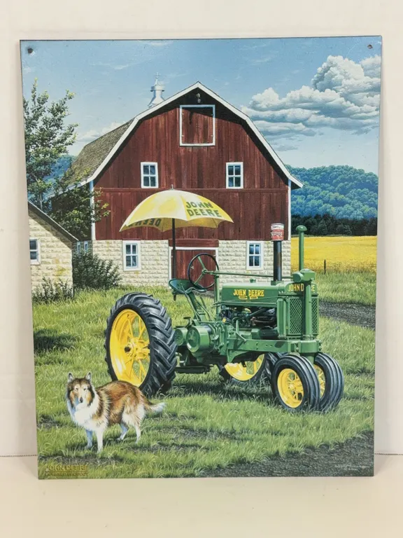 John Deere Metal Sign Neal Anderson Air Conditioned A Farm Tractor