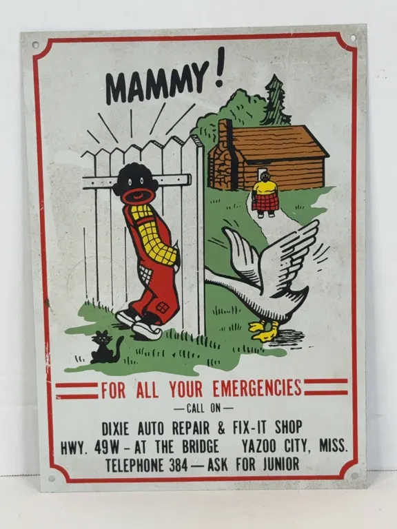 Dixie Auto Repair Yazoo City Mississippi Metal Advertising Sign