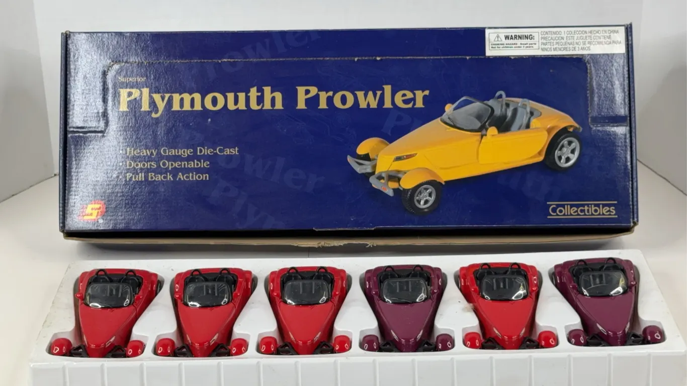 Superior Plymouth Prowler Diecast Pull Back Model Cars Six Pack