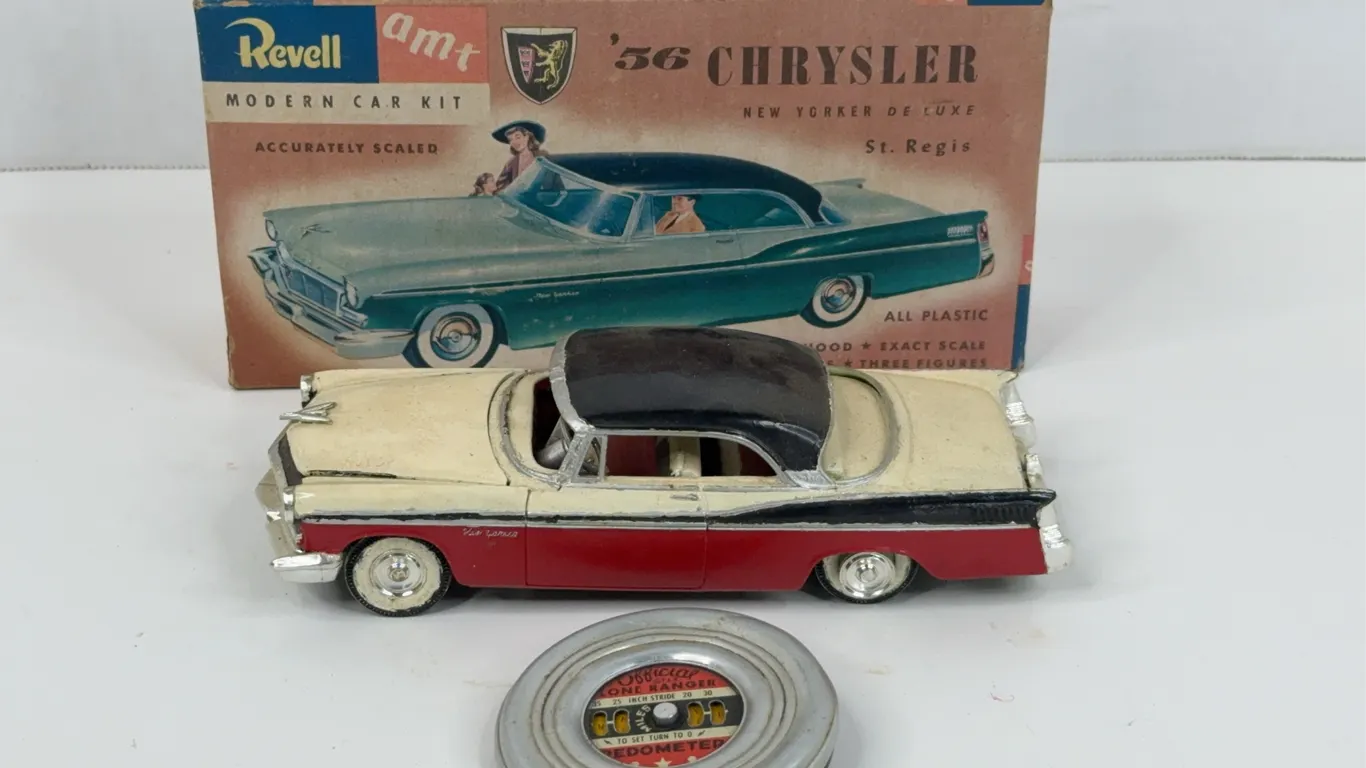 Revell AMT 1956 Chrysler Model Car with Lone Ranger Pedometer