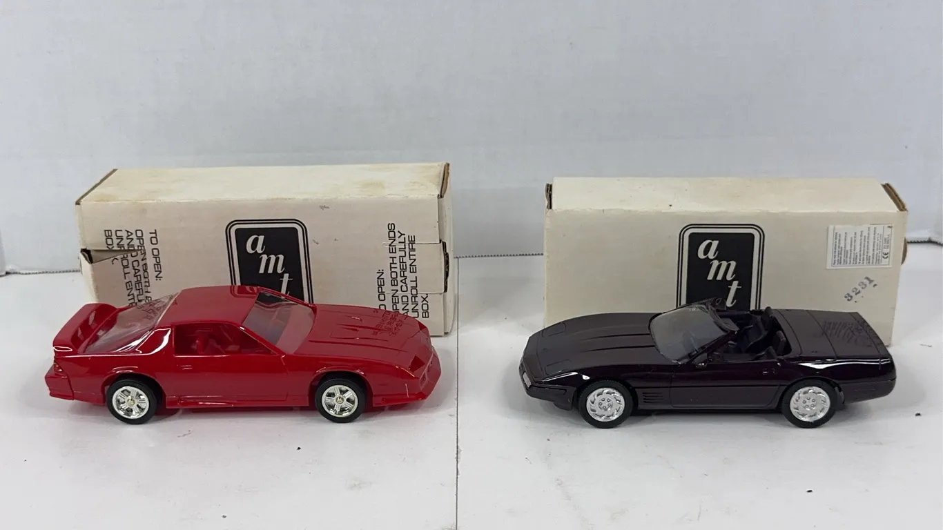 AMT ERTL 1992 Chevy Camaro Z28 and Corvette Promo Models