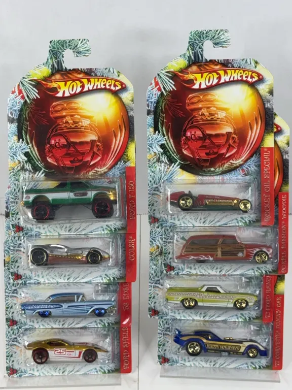 Hot Wheels Holiday Hot Rods Complete 8-Piece Diecast Vehicle Set