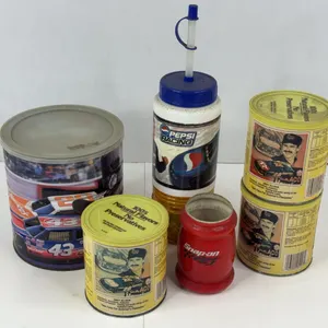 NASCAR Memorabilia Lot Richard Petty Maxwell House Tin Davey Allison Country Time