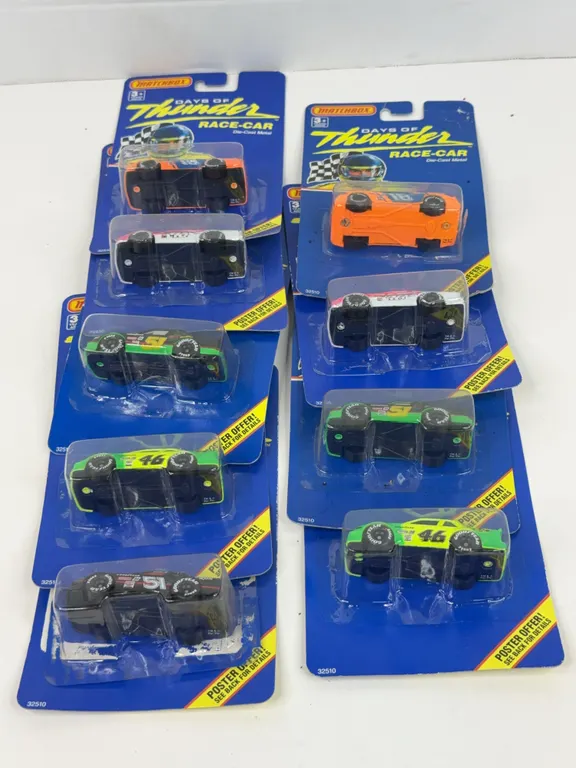 Matchbox Days of Thunder Diecast Race Cars Lot of 10